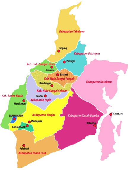 Peta Kalimantan Selatan